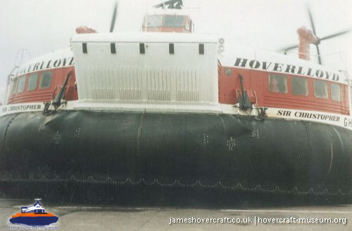 SRN4 Sir Christopher (GH-2008) with Hoverlloyd -  (credit: The <a href='http://www.hovercraft-museum.org/' target='_blank'>Hovercraft Museum Trust</a>).